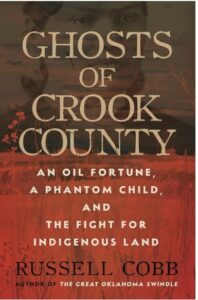 book cover red and black "ghosts of crook county"